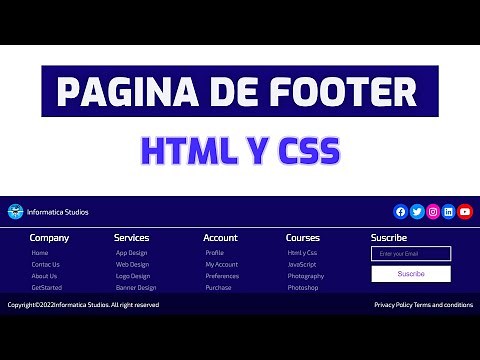 Como hacer un FOOTER en Html y Css | Pagina Footer | Bien Explicado