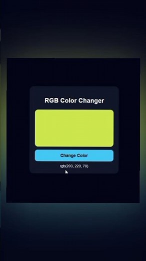 How to create RGB color changer in html css JavaScript New video. change Color randomly #new #coding