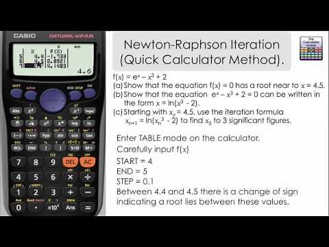 Iteration method using Ans key. (Newton-Raphson, Casio Calculator, A-level maths)