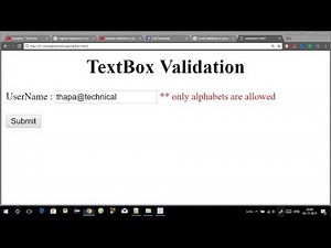 TextBox validation in Javascript | Username validation using Javascript in Hindi