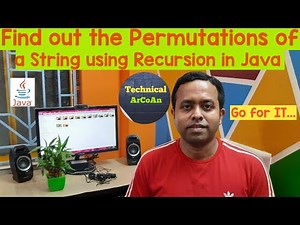 Find out the Permutations of a String in Java using Recursion | Java Programming | Eclipse IDE