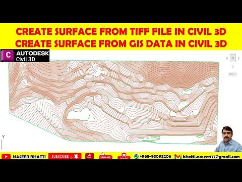 Surface from tiff file in civil 3d | Surface from GIS data in civil 3d | Tif Surface | GIS Surface