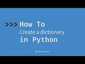 How to create a dictionary in Python