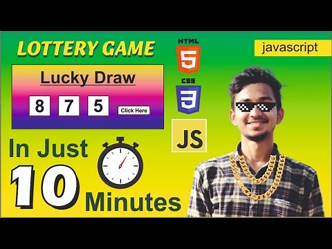 Lucky Draw Lottery Game Using HTML, CSS & Java Script | Web Design with pure HTML & CSS