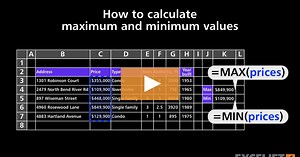 How to calculate maximum and minimum values