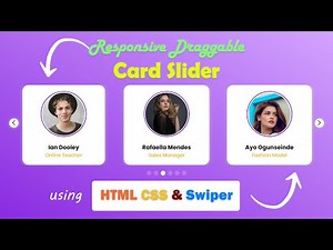 Responsive Draggable Card Slider using HTML CSS & Swiper JS