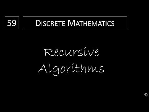 Discrete Math - 5.4.1 Recursive Algorithms