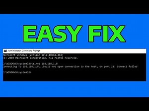 How To Fix Could Not Open Connection to the Host Telnet Error