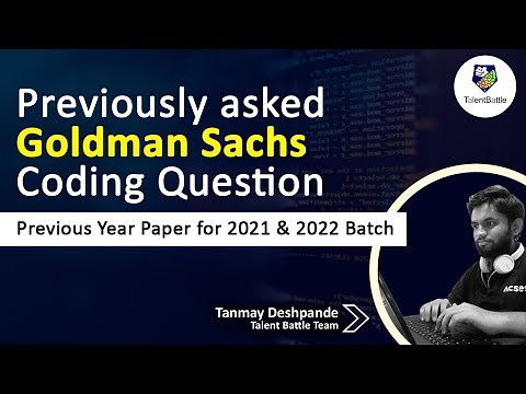 🆕Goldman Sachs Sample Coding Questions 👉 Goldman Sachs 2021 & 2022 Batch! Check It Out!