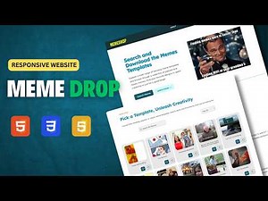 MemeDrop: Build Your Own Meme Website | HTML CSS JS