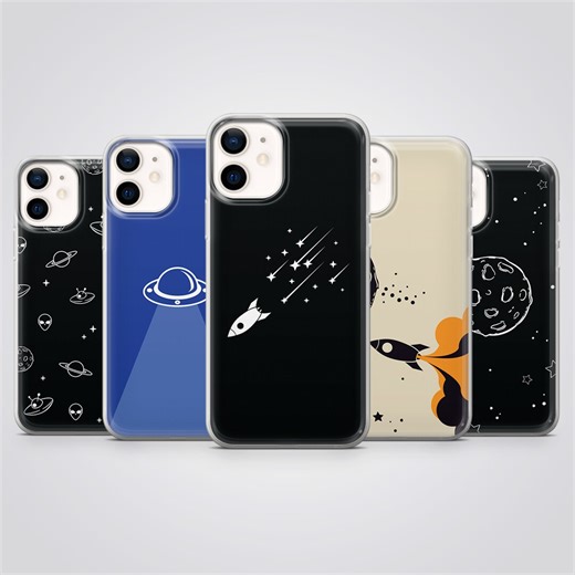 Space Phone Case Alien Sci-fi Rocket Cover Fit for iPhone 17 Pro Max, 16e, 15 Plus, 14, 13, 12, XS & Samsung S25, S24, A56, Pixel 10, 9, 8A - Etsy