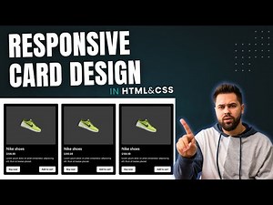 How to Create Responsive Card Design in HTML & CSS | Modern CSS Cards Tutorial
