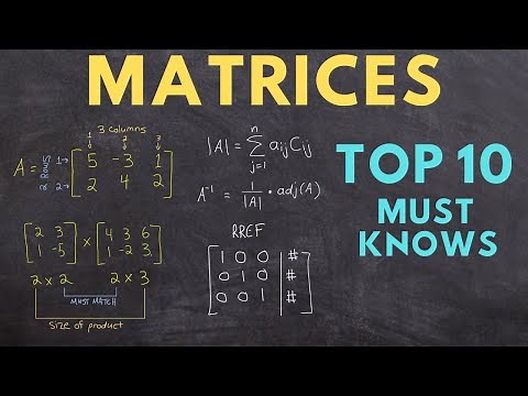 Matrices Top 10 Must Knows (ultimate study guide)