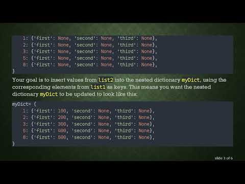 How to Edit Values in a Nested Dictionary from Two Lists in Python