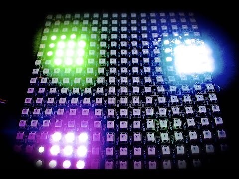Arduino WS2812B Tutorial (16x16 256 LED Test)