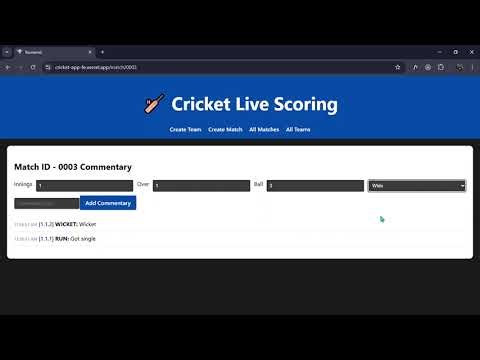 Build a Cricket Scoring Web App with React and Node.js | Project Overview