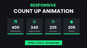 Responsive Number Counting Animation With Javascript | Coding Artist