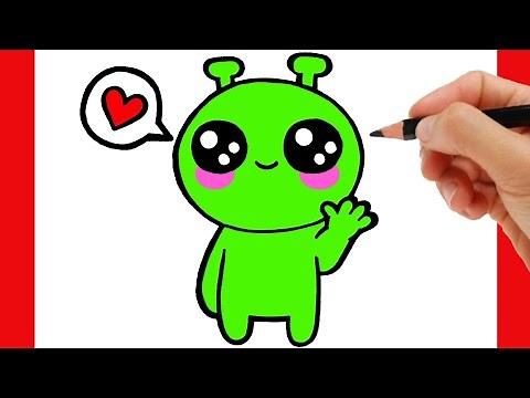 HOW TO DRAW AN ALIEN EASY - KAWAII DRAWINGS