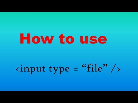 HTML5 and JavaScript: How to use the file input control