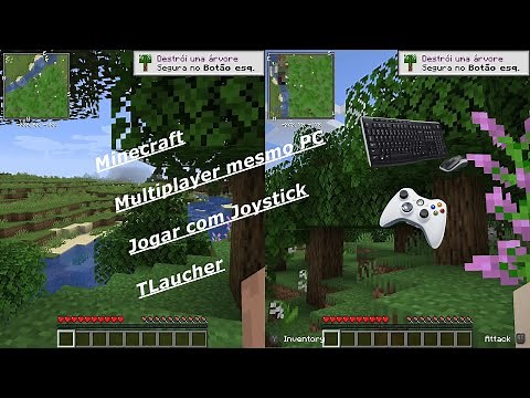 Minecraft Multiplayer Split screen | Tela dividida no PC JAVA com Joystick