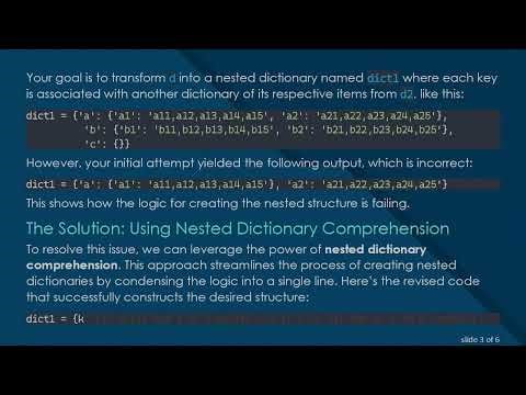 How to Fix Your Nested Dictionary Logic in Python