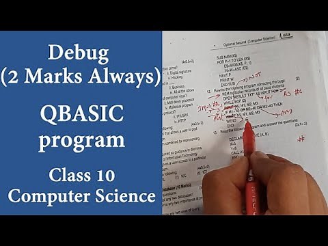 Debug QBASIC program of SEE class 10 computer science