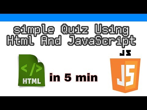 How to create a Simple Quiz Using Html JavaScript