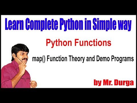 Python Functions || map() Function Theory and Demo Programs || by Durga sir