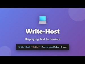 PowerShell Write-Host Tutorial: Display Colored Text to Console for Beginners