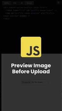 Preview Image Before Upload | #javascript #coding