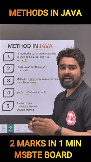 METHODS IN JAVA | RAJAN SIR | JAVA DIPLOMA SEM-4
