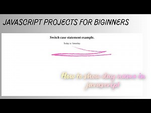 Switch case statement showing today name, Example of switch statement, #switch, #js, Switch project