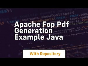 apache fop pdf generation example java