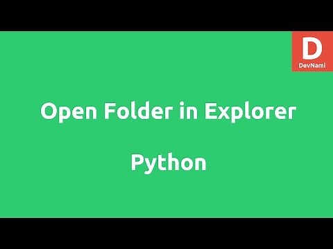 Open Folder in Windows Explorer using Python