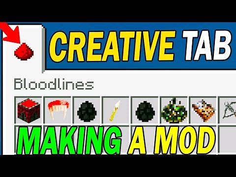 Minecraft: How To Make A Mod With MCreator (Without Coding) Creative Inventory Tab Tutorial