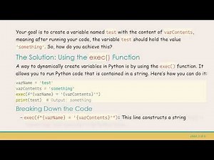 How to Create a Variable with Dynamic Naming in Python: A Guide to Using exec() and Dictionaries