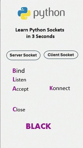 Python Basics: The Best Way to Learn Python Socket (2025) in Just 3 Seconds #coding #script