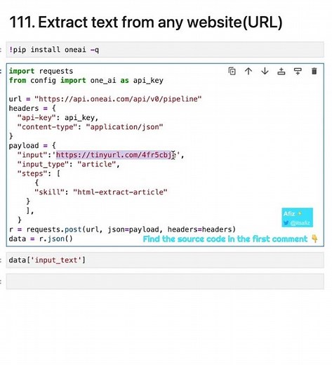 Extract Text from any website URL using Python #python #shorts #webscraping #datascience
