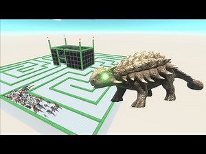 ESCAPE FROM ALIEN ANKYLOSAURUS #1 - Animal Revolt Battle Simulator - ARBS