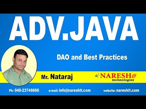 DAO and Best Practices | Advanced Java Tutorial | Mr.Nataraj