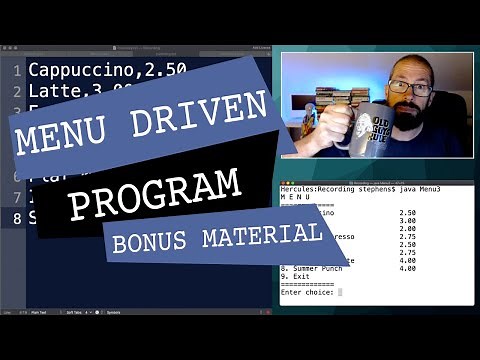 Text-based Menu Driven Program in Java [Bonus Material]