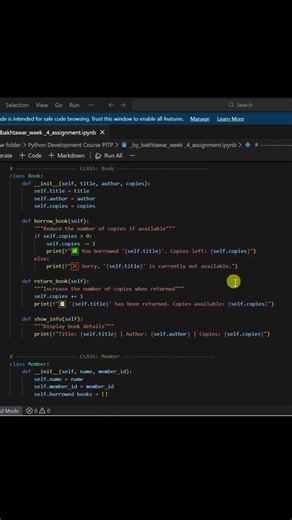 Python Library Management System #python #fyp #coding #programming #foryou