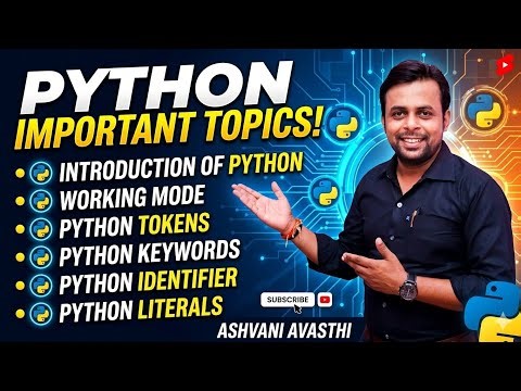 Python Introduction । Tokens । Keywords । Identifier । Literals । M3-R5.1 । Nielit O Level