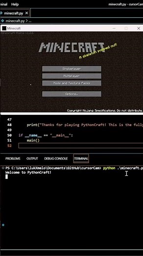 ChatGPT codes Minecraft in Python