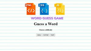 Word Guessing Game Html, Css And, Javascript (Source Code)
