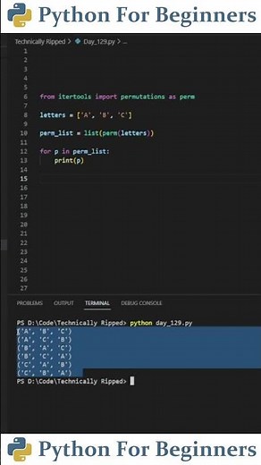 Creating Permutations With Python | Python Tutorial