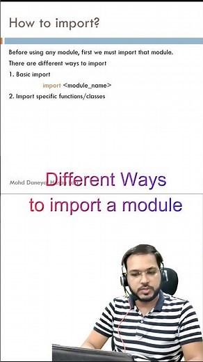 Different Ways to Import a module in Python #codewithdaneyal