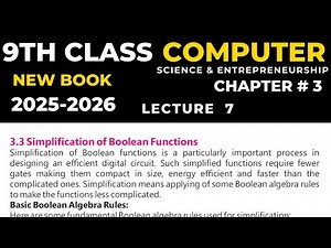 class9 computer science chapter 3 lecture 7 simplification of boolean function boolean algebra rule