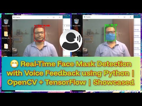 😷 Real-Time Face Mask Detection with Voice Feedback using Python | OpenCV + TensorFlow | Showcased
