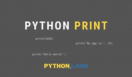 Output Data To Your Screen With Python's print() Function • Python Land Tutorial